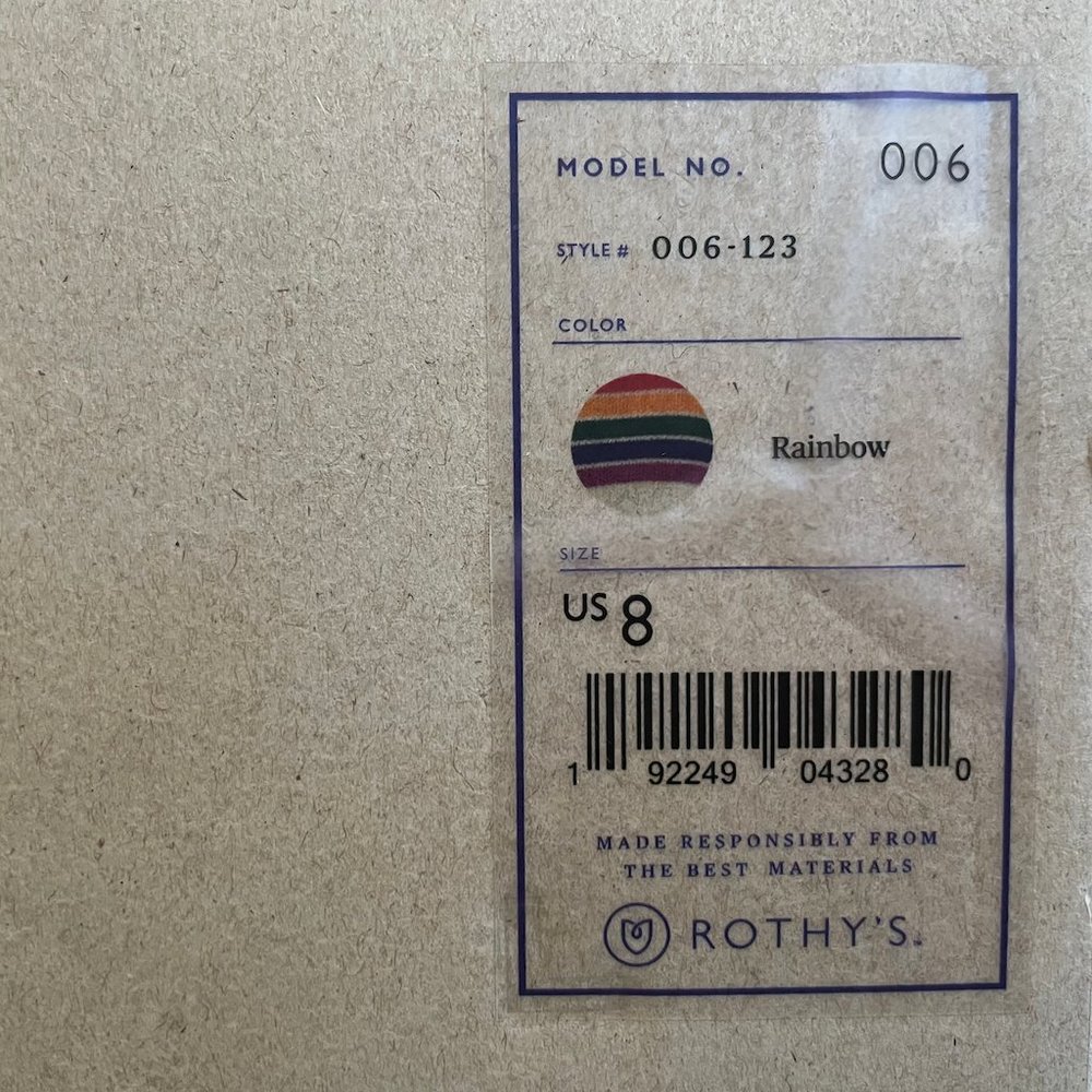 Rothy's Pride Sneaker Size 8 RARE - Never opened! - Picture 2 of 5